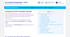 Desktop Screenshot of pcschnellermachen.info